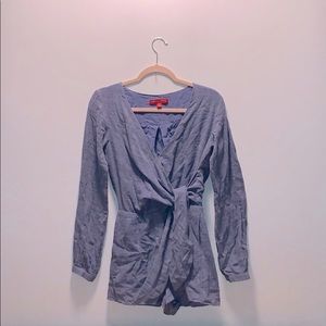 Saks fifth ave belted romper with pockets